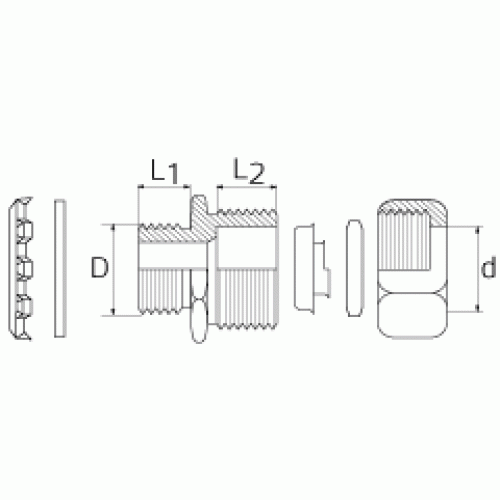 КВТ Муфта ВМ 25 вводная для подсоединения металлорукава 61371 KVT