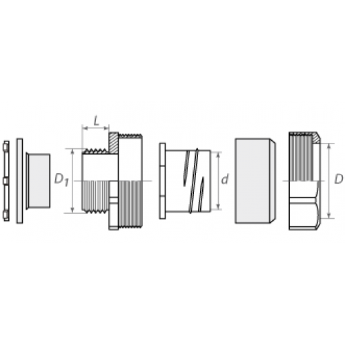 КВТ Муфта вводная ВМУ 32 для металлорукава усиленная 61395 KVT