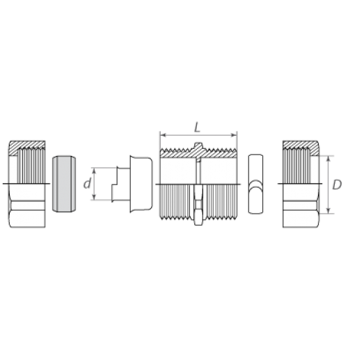 КВТ Муфта СТМ-32 для соединений труба-металлорукав 61406 KVT