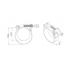 КВТ Хомут силовой T-bolt ST 67-75/W2 (мин партия 10 шт.) 69067 KVT