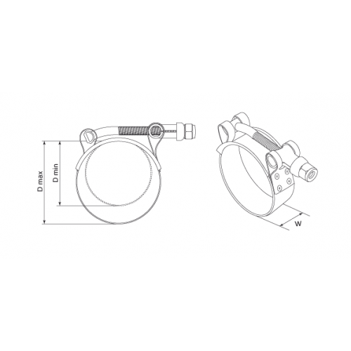 КВТ Хомут силовой T-bolt ST 67-75/W2 (мин партия 10 шт.) 69067 KVT