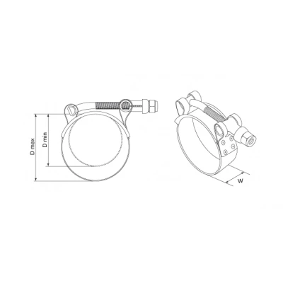 КВТ Хомут силовой T-bolt ST 75-81/W2 (мин партия 10 шт.) 69068 KVT КВТ Хомут силовой T-bolt ST 75-81/W2 (мин партия 10 шт.) 69068 KVT