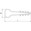 КВТ Дюбель-хомут ДХП 10–5 плоский 59235 (цена за уп.) KVT