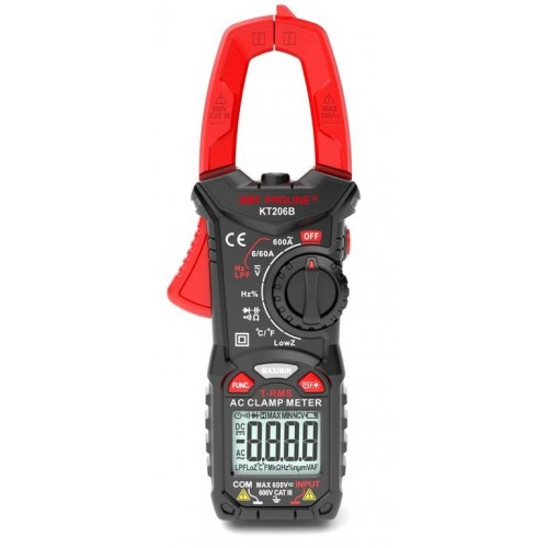 КВТ Токовые клещи цифровые KT 206B 
