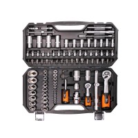КВТ Набор автоинструмента 1/2’’ и 1/4’’, серия «КВТ-PROFESSIONAL», 94 предмета 82134 KVT