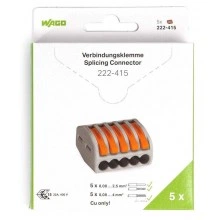 КВТ Клеммы WAGO 222-415/996-005 (5Х2,5мм2) (блистер 5шт.) 86578 KVT