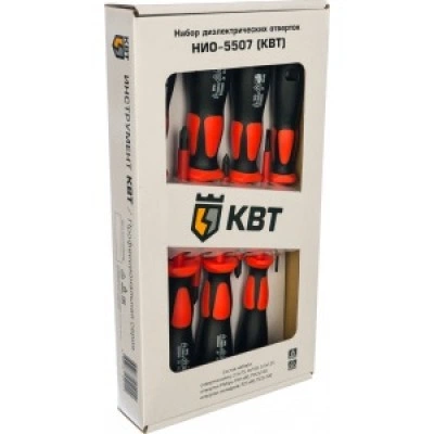 КВТ Набор диэлектрических отверток НИО-5507 61940 KVT КВТ Набор диэлектрических отверток НИО-5507 61940 KVT