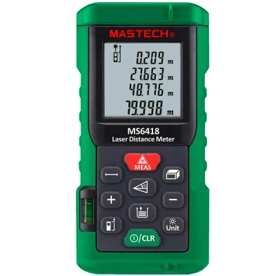 КВТ Лазерный цифровой дальномер с функцией подсчета площади Mastech MS 6418 65300 KVT КВТ Лазерный цифровой дальномер с функцией подсчета площади Mastech MS 6418 65300 KVT