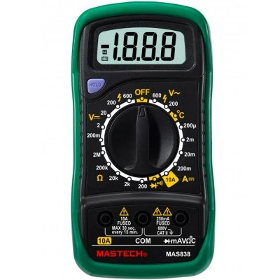 КВТ Мультиметр цифровой Mastech MAS 838 57762 KVT